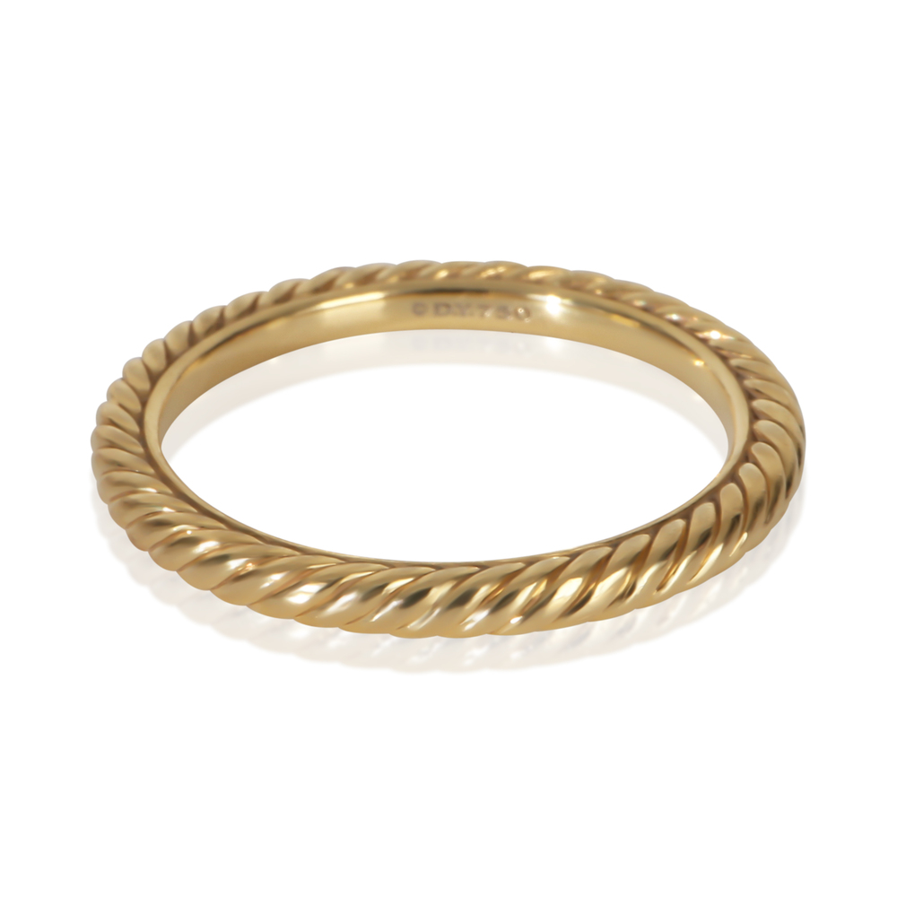 David Yurman Yellow Gold  2mm Cable Band